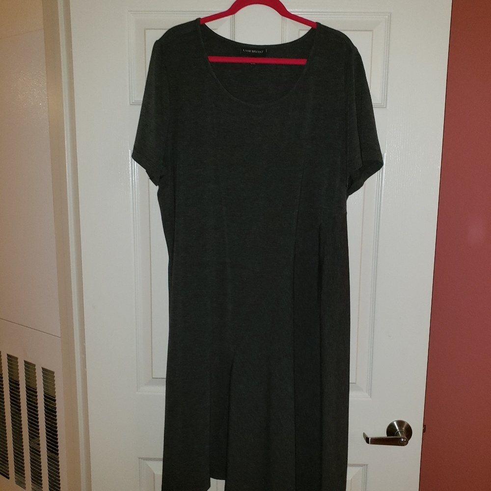 22/24 W Heather Grey Asymmetrical Hem Dress